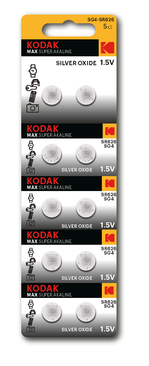 Kodak MAX Silver Oxide SG4-SR626 377 (0%Hg) BL10