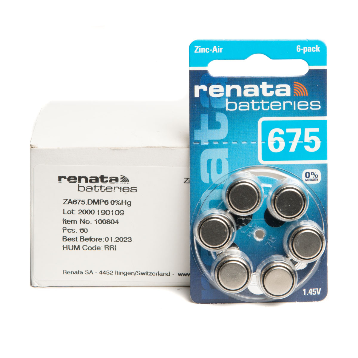 RENATA Zinc-Air 675 (0% Hg) BL6