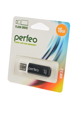 PERFEO PF-C13B016 USB 16GB черный BL1