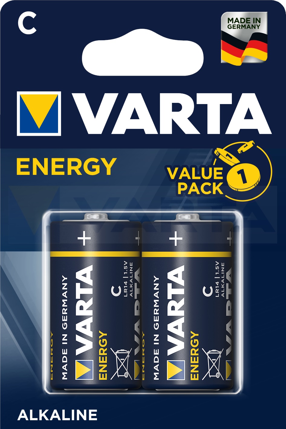 Батарейки VARTA ENERGY C бл. 2