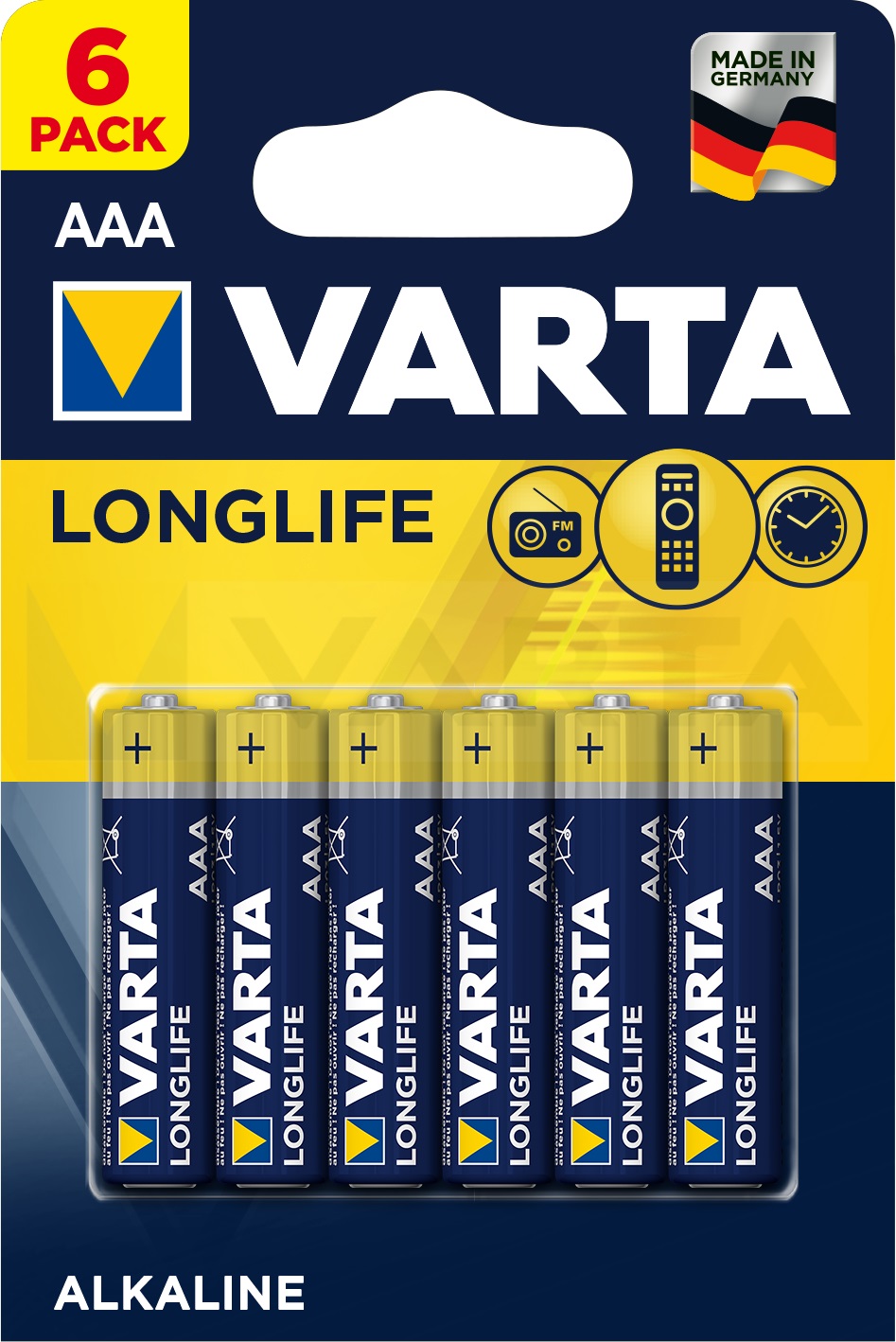 Батарейки VARTA LONGLIFE AAA бл. 6