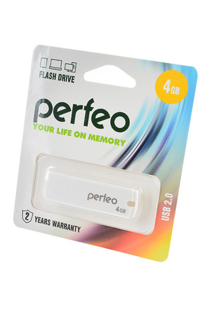 PERFEO PF-C05W004 USB 4GB белый BL1