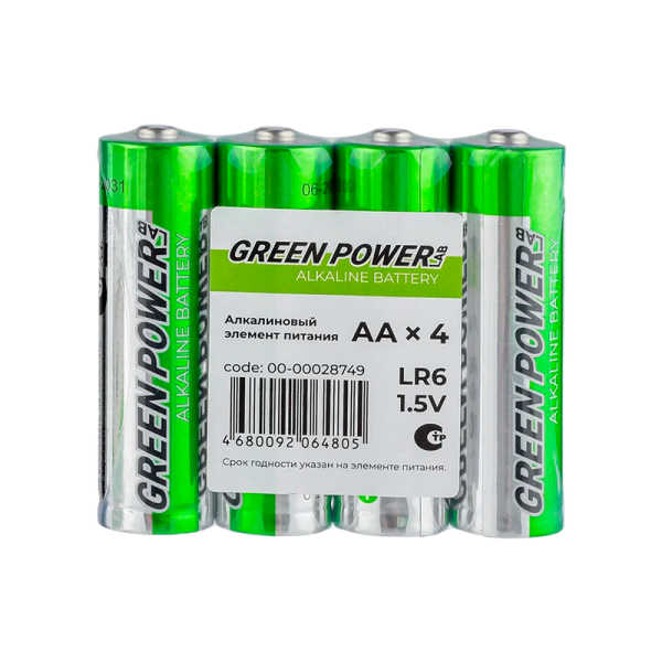 Batareyka_GREEN_POWERlab_LR6_AA_Shrink_4_Alkaline_1_5V_4_40_1000