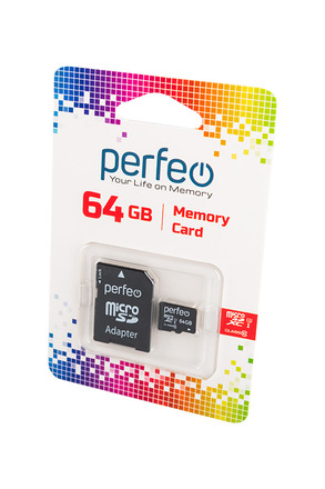 PERFEO microSDXC 64GB High-Capacity (Class 10) UHS-1 с адаптером BL1