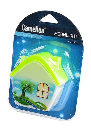Camelion NL-173 "Домик" ночник с выключателем, 4LED BL1