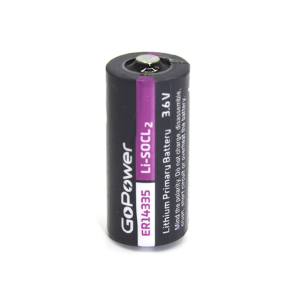Батарейка GoPower 14335 2/3AA PC1 Li-SOCl2 3.6V (1/10/500) 