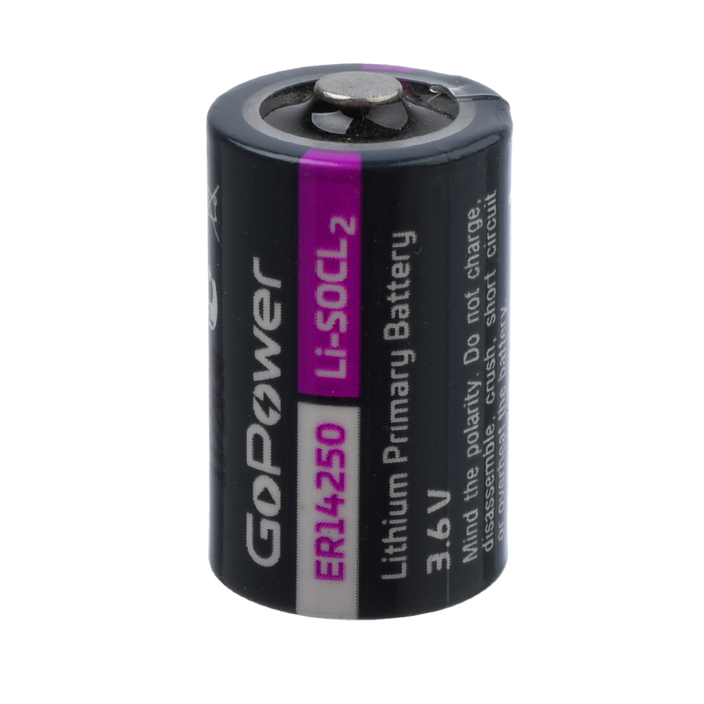 Батарейка GoPower 14250 1/2AA PC1 Li-SOCl2 3.6V (1/10/500) 