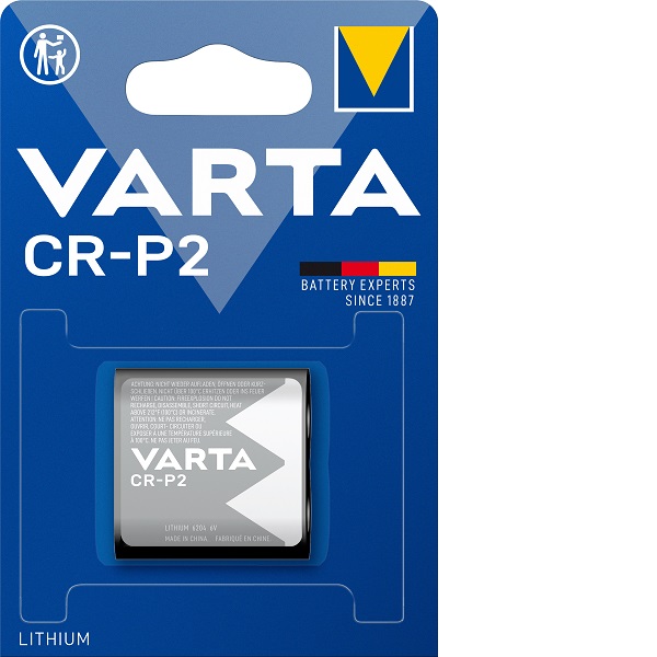 Батарейки литиевые VARTA ELECTRONICS CR-P2 BL1 (блистер 1шт)