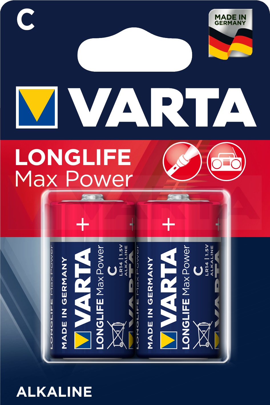 Батарейка VARTA LONGLIFE MAX P. C бл. 2