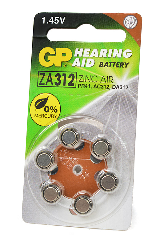 GP Hearing Aid ZA312F-D6 ZA312 BL6