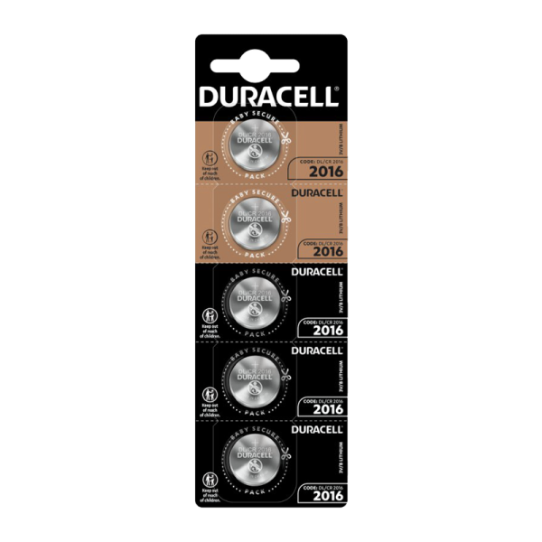 Батарейки DURACELL CR2016 BL5 отрывной (блистер 5шт)