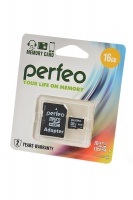 PERFEO microSD 16GB High-Capacity (Class 10) с адаптером BL1