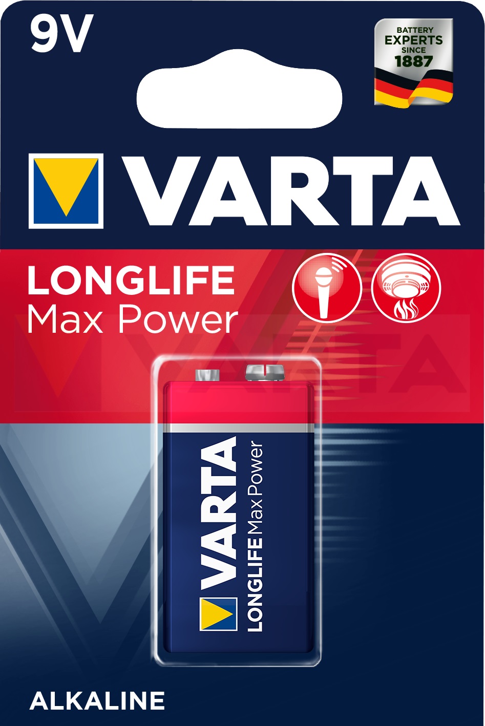 Батарейка VARTA LONGLIFE MAX P. 9V бл.1