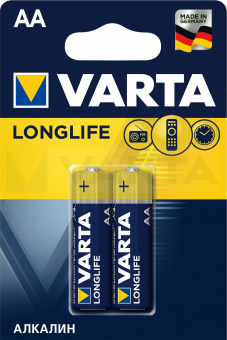 Батарейки VARTA LONGLIFE AA бл. 2 (рус.)