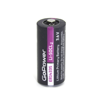 Батарейка GoPower 14335 2/3AA PC1 Li-SOCl2 3.6V (1/10/500) 